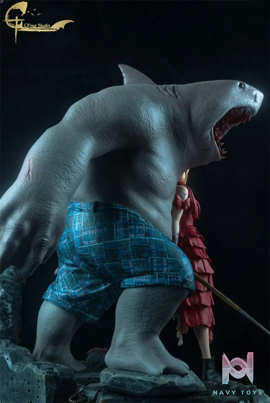 C Four Studio – The Suicide Squad Harley Quinn And King Shark