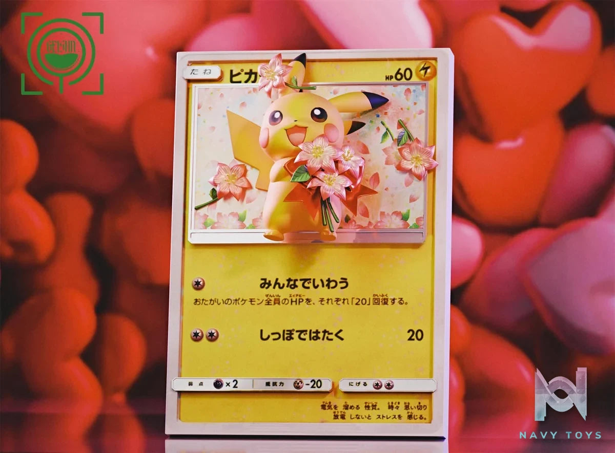 Pikachu Flowers resin statue Geisha Studio anime figure