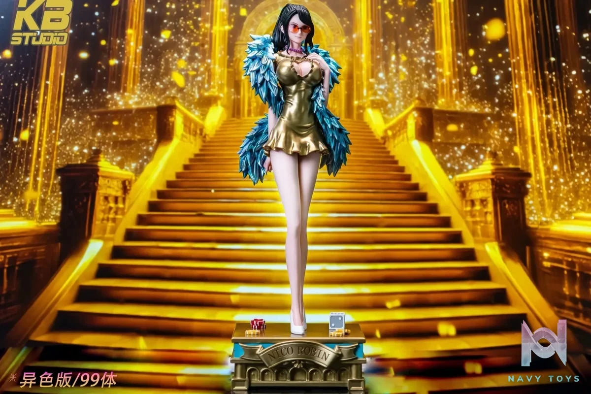 KB Studio - One Piece Golden City Straw Hat Pirates Resonance Series First Robin resin statue Navy Toys anime figure