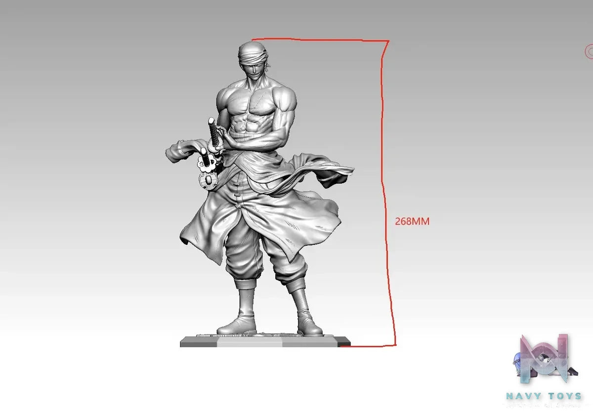 Jinshan Studio & ZORO Studio - One Piece Roronoa Zoro Series 1 Battōjutsu Roronoa Zoro resin statue Navy Toys anime figure
