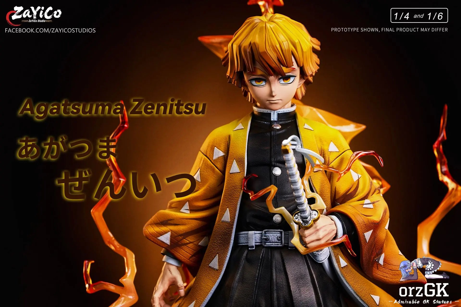 Zayico Studio - Agatsuma Zenitsu Demon Slayer resin statue Navy Toys anime figure