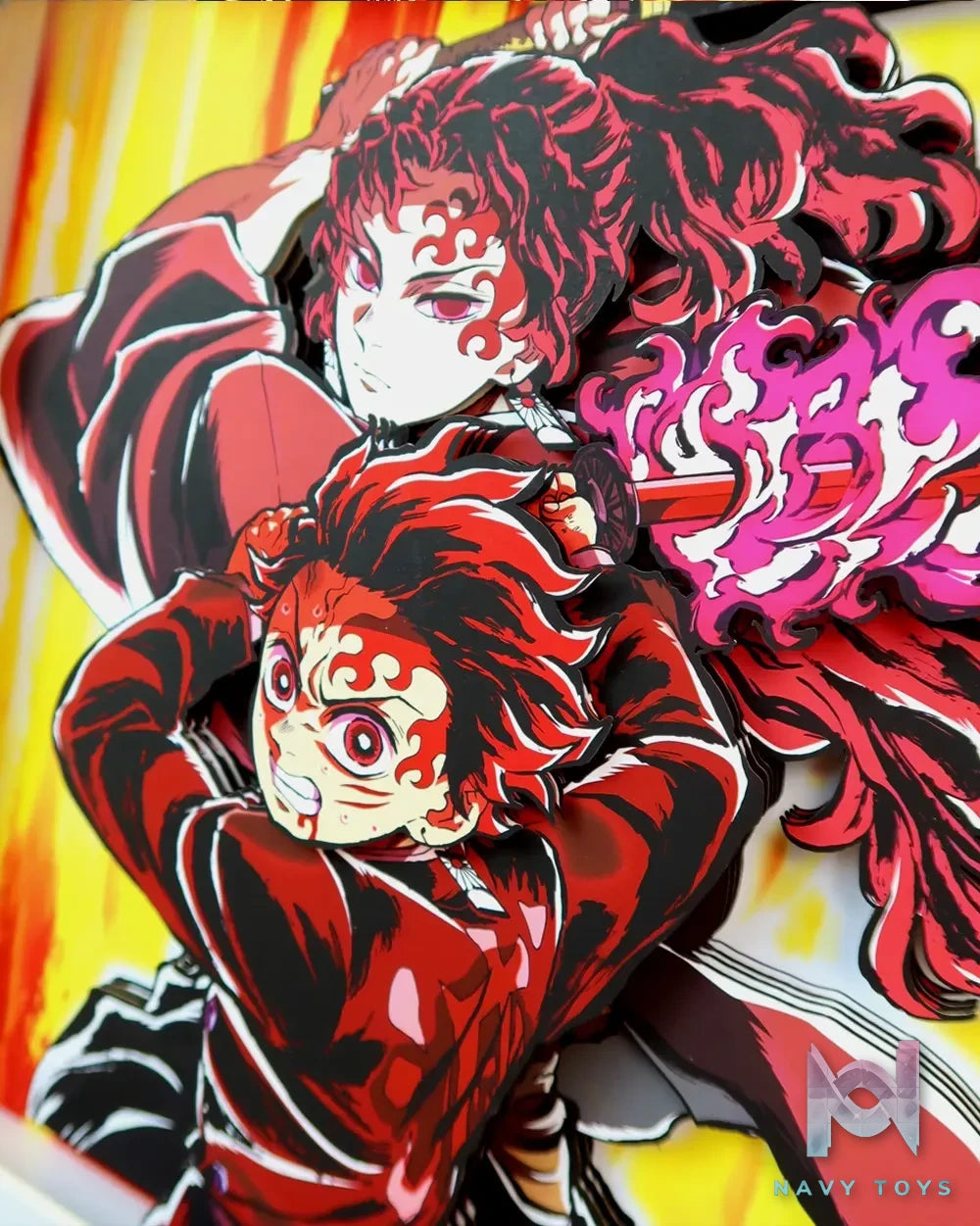 KALA HOME Studio – Tanjiro Kamado X Yoriichi Tsugikuni 3D Decorative Painting Demon Slayer