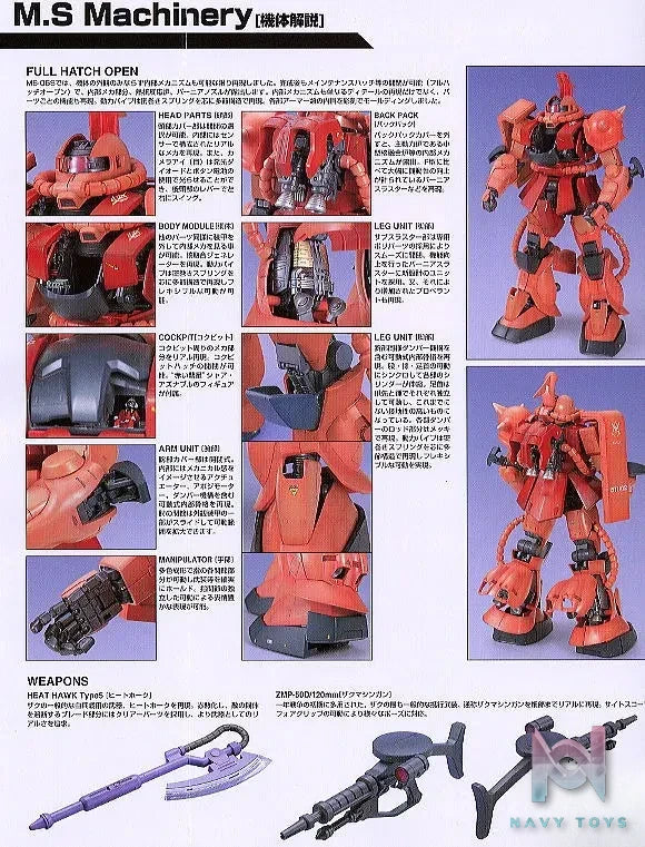 BANDAI – PG 1/60 Mobile Suit Gundam MS-06S Commander Type Zaku 2 (Char’s Custom) (Licensed)