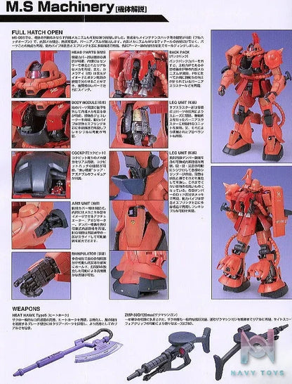 BANDAI – PG 1/60 Mobile Suit Gundam MS-06S Commander Type Zaku 2 (Char’s Custom) (Licensed)
