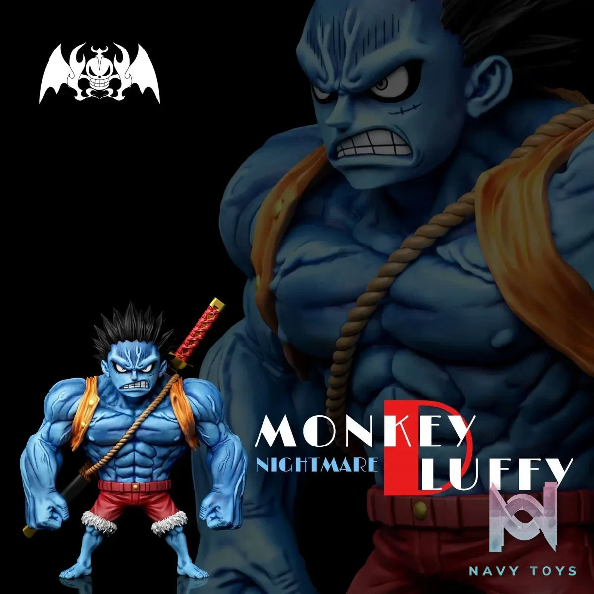 A+ Studio - One Piece Horror Bark Resonance 3rd Edition Nightmare Luffy resin statue Navy Toys anime figure