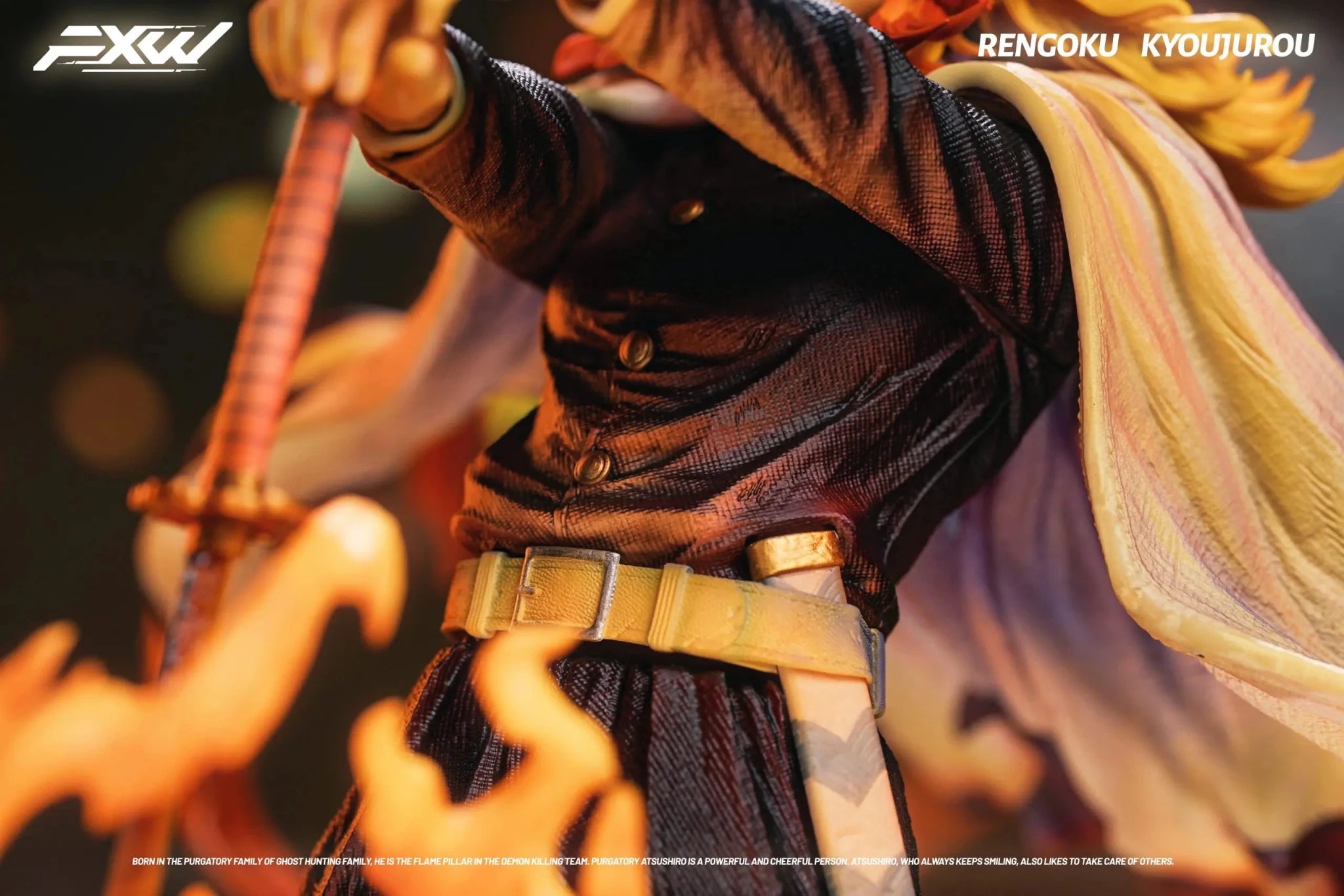 FXW Studio - Demon Slayer Nine Hashira Series Flame Hashira Rengoku Kyojuro resin statue Navy Toys anime figure