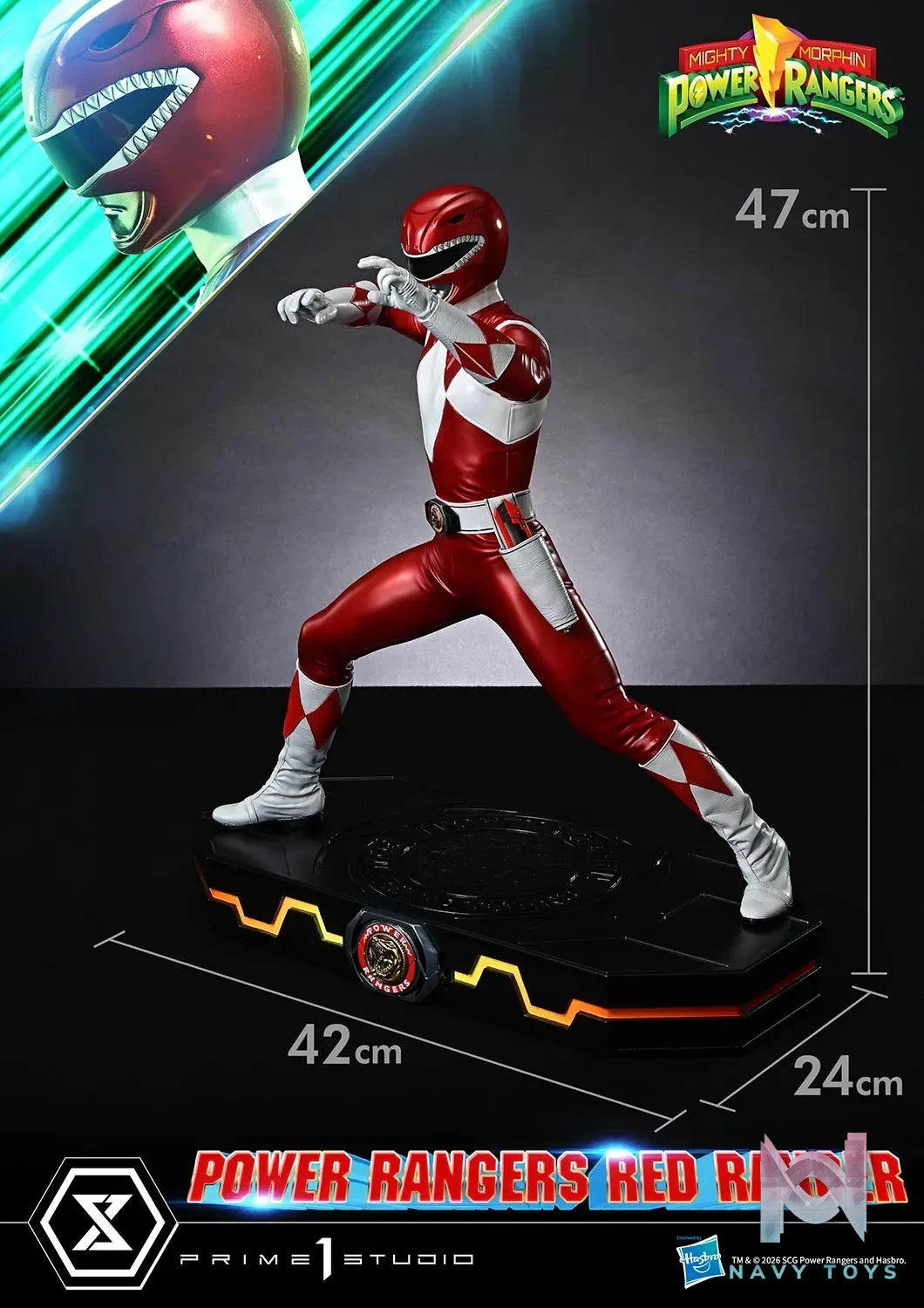 Prime 1 Studio – Premium Masterline Mighty Morphin Power Rangers Power Rangers Red Ranger PMPWR-02 (Licensed)