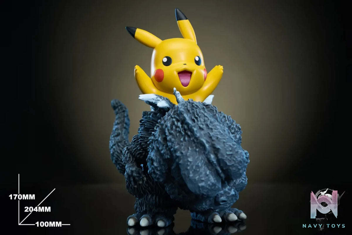 Hard Shell Studio - Spy x Family & Pokemon Pikachu and Anya cosplay Big Monster Series randomly interrupts Anya leaving the set after work resin statue Navy Toys anime figure