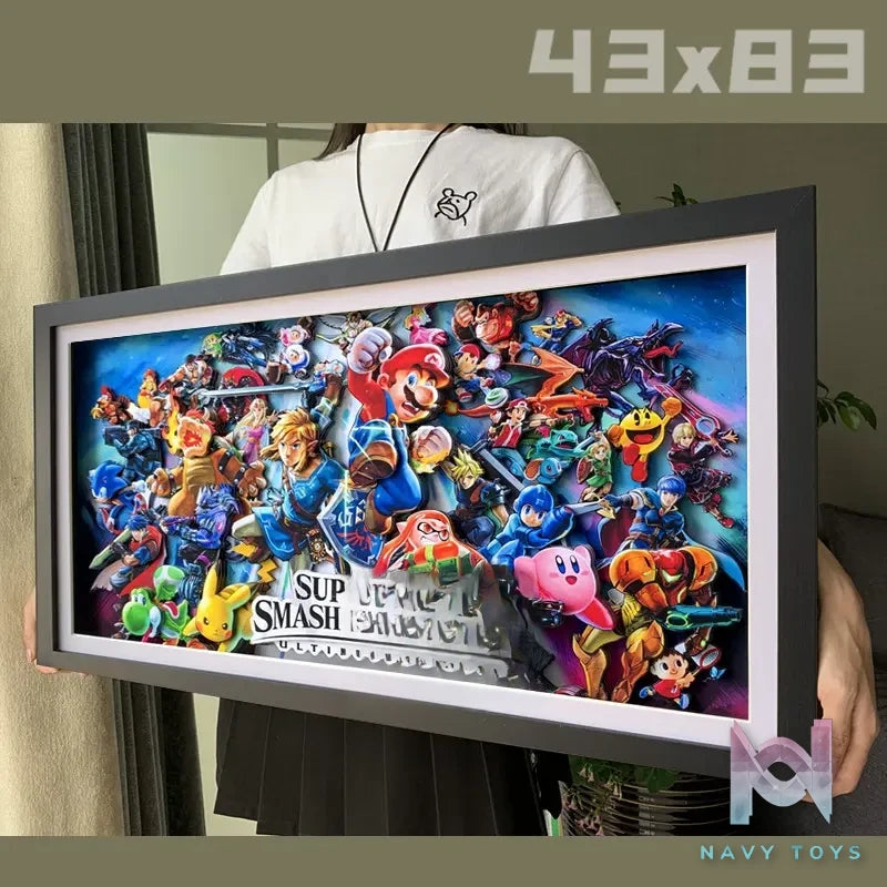 KALA HOME Studio – Super Smash Bros 3D Decorative Painting Super Mario