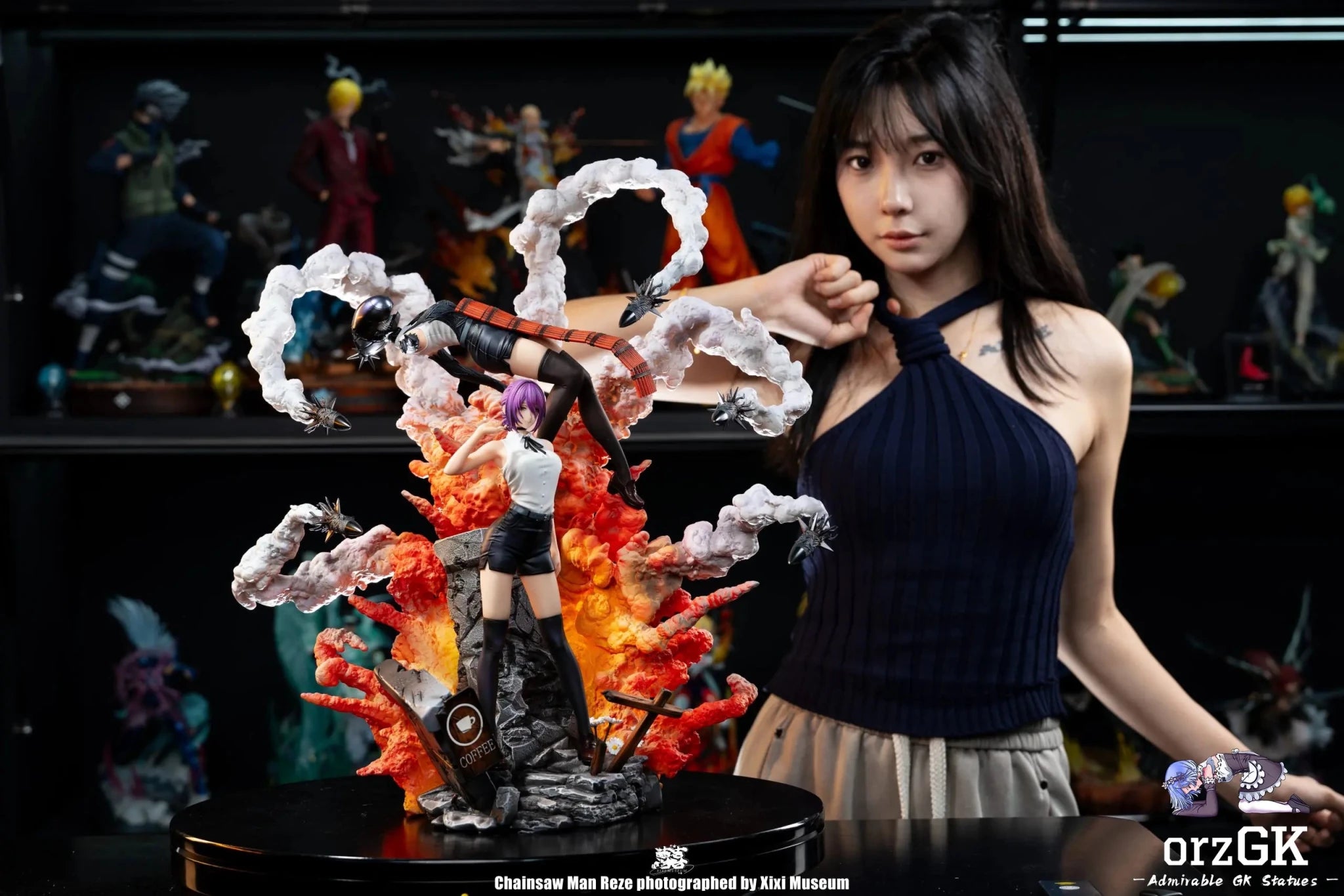 Mountain Rain Cloud Studio - The Movie Reze Arc Chainsaw Man resin statue Navy Toys anime figure