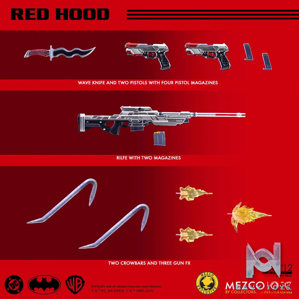 Mezco Studio – 1/12 DC Comics Limited Edition Red Hood Action Figure (Licensed)