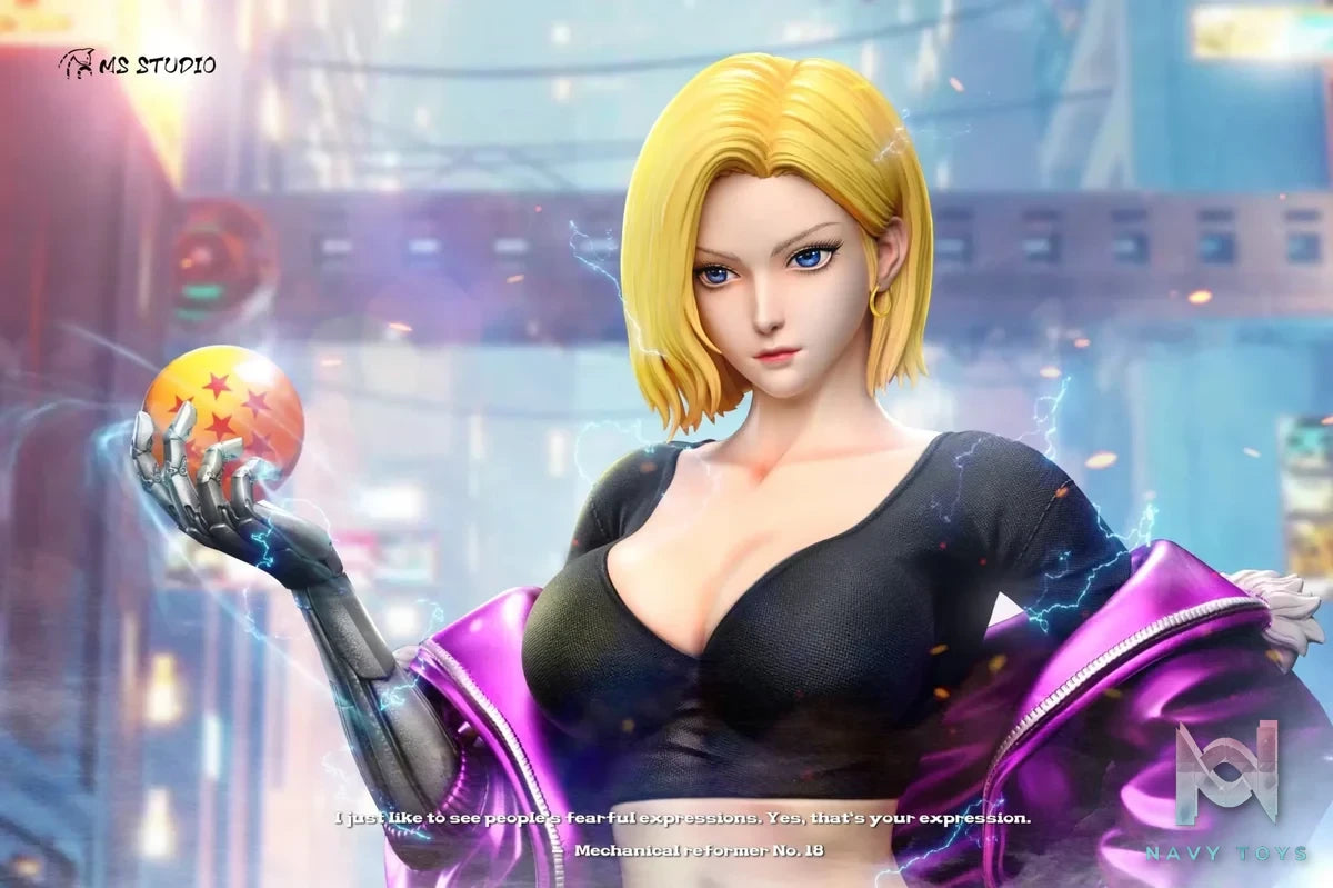 MS Studio - Dragon Ball Mechanical Girl Android 18 resin statue Navy Toys anime figure