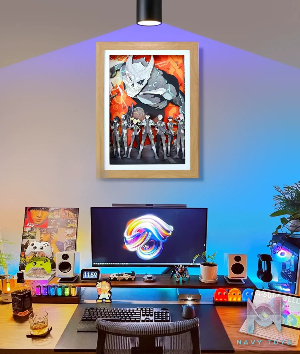 KALA HOME Studio – Kaiju No. 8 Multiple Characters 3D Decorative Painting Kaiju No.8