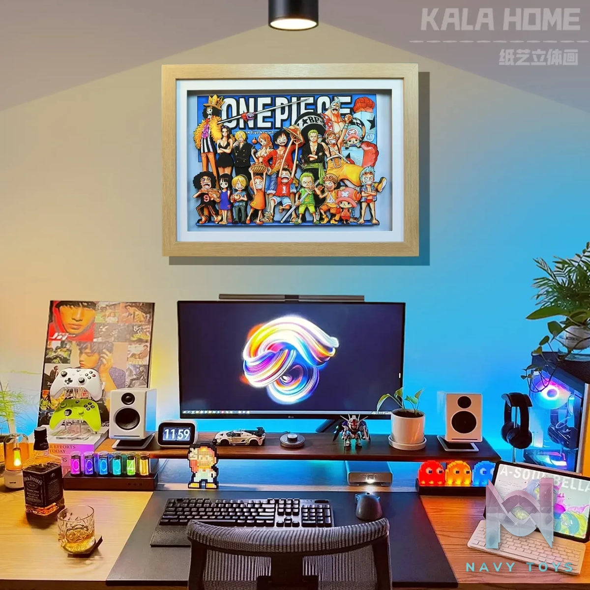 KALA HOME Studio – One Piece Multiple Characters #02 3D Decorative Painting One Piece