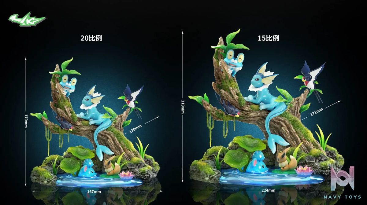 SK Studio – Ecological Series Vaporeon Pond Scene Pokémon