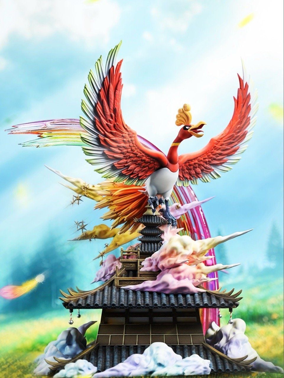 Ho - Oh - Pokemon - Cybera Studio resin statue Cybera Studio anime figure