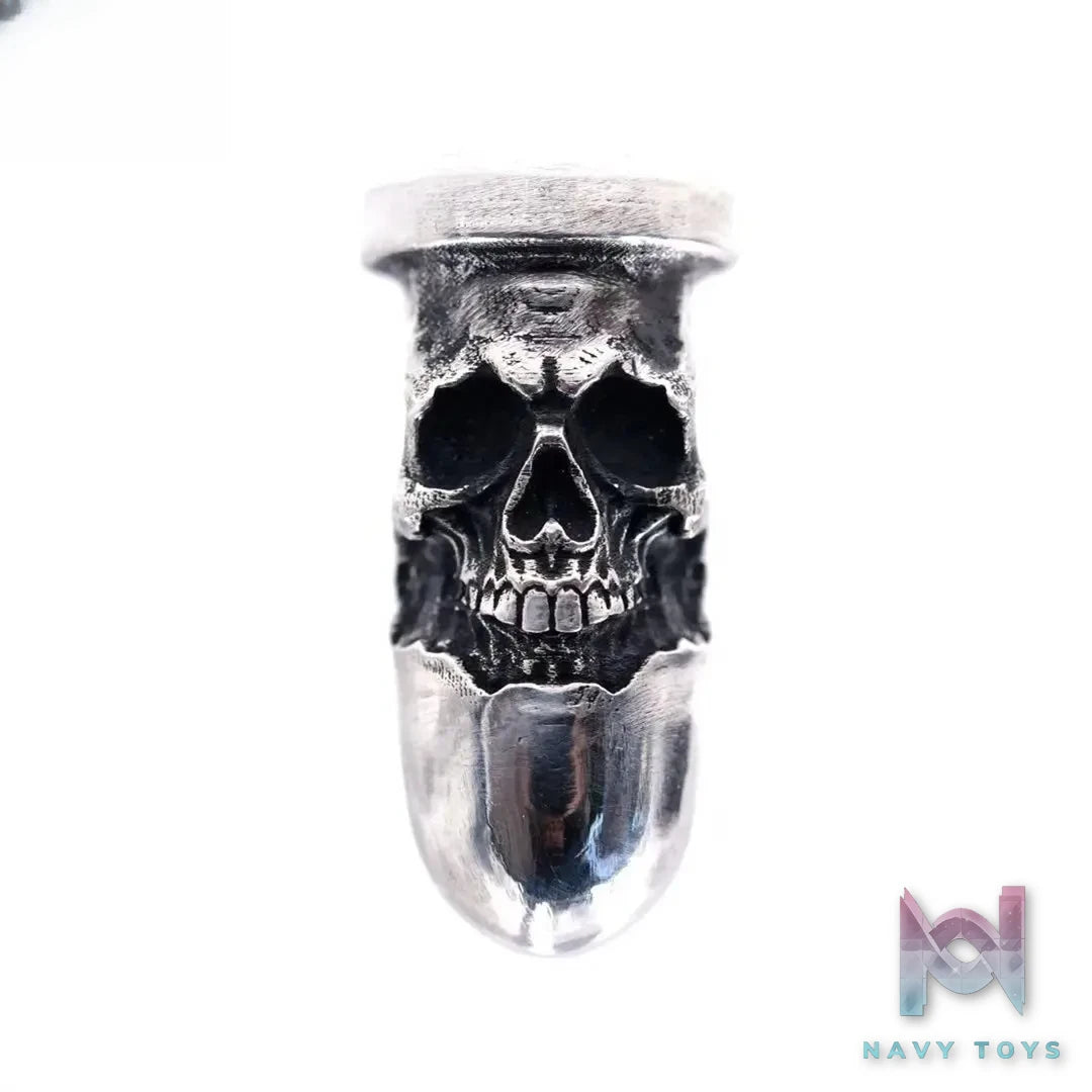 Raven Studio (silver jewelry) – Original Design Skull Bullet Pendant Original