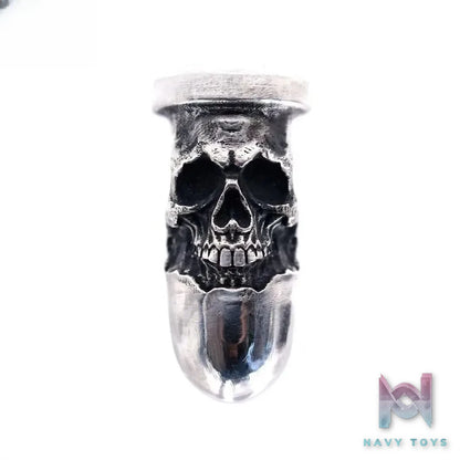 Raven Studio (silver jewelry) – Original Design Skull Bullet Pendant Original