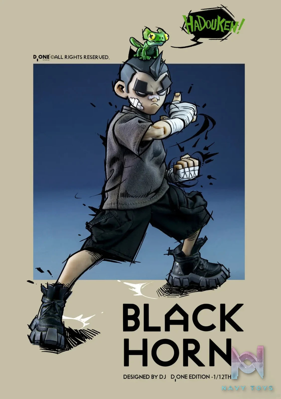 D ONE Studio – Black Horn Doll 1/12 The Year of The Loong (Licensed)