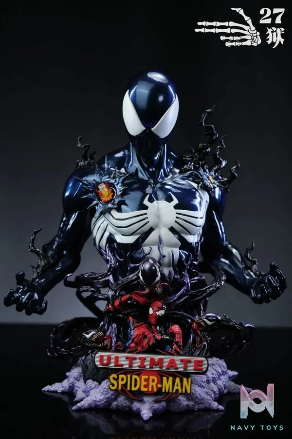 27abyss Studio - Marvel Spider - Man Bust Series 2 Symbiosis resin statue Navy Toys anime figure