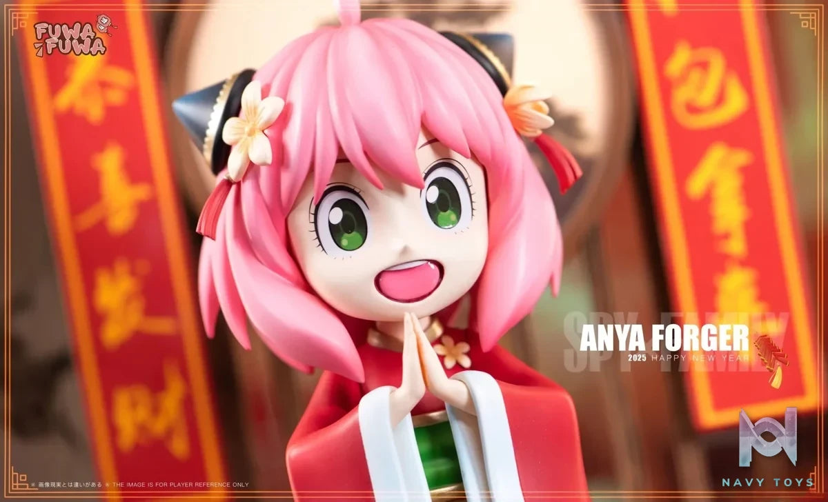 FuWaFuWa Studio & XY Studio - Spy x Family Happy New Year Anya Forger resin statue Navy Toys anime figure