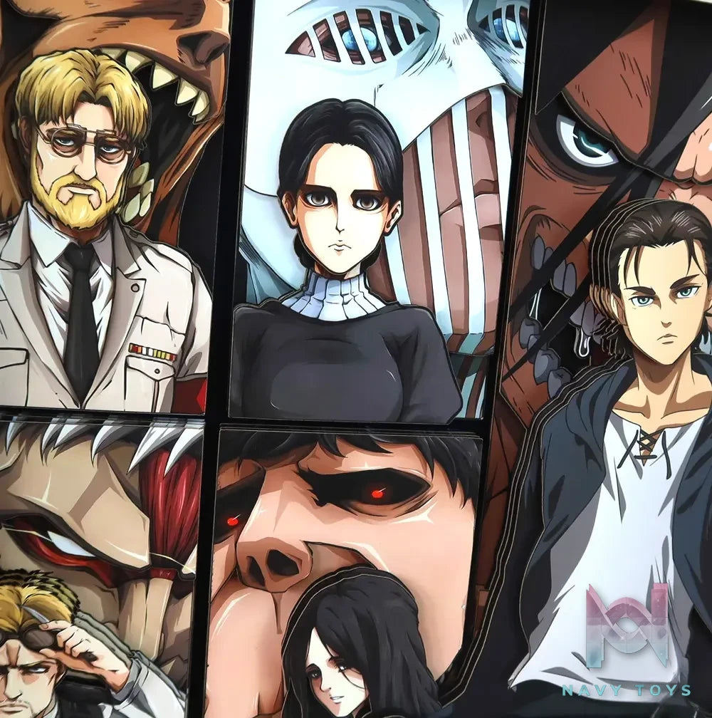 KALA HOME Studio – Attack on Titan Multiple Characters #08 Titan 3D Decorative Painting Attack on Titan