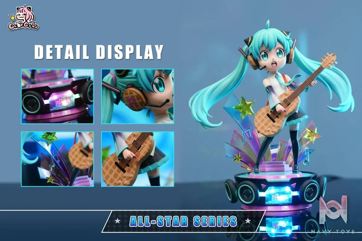 GULUGULU Studio - Spy x Family Anya Forger Cosplaying Hatsune Miku Guitar Girl resin statue Navy Toys anime figure