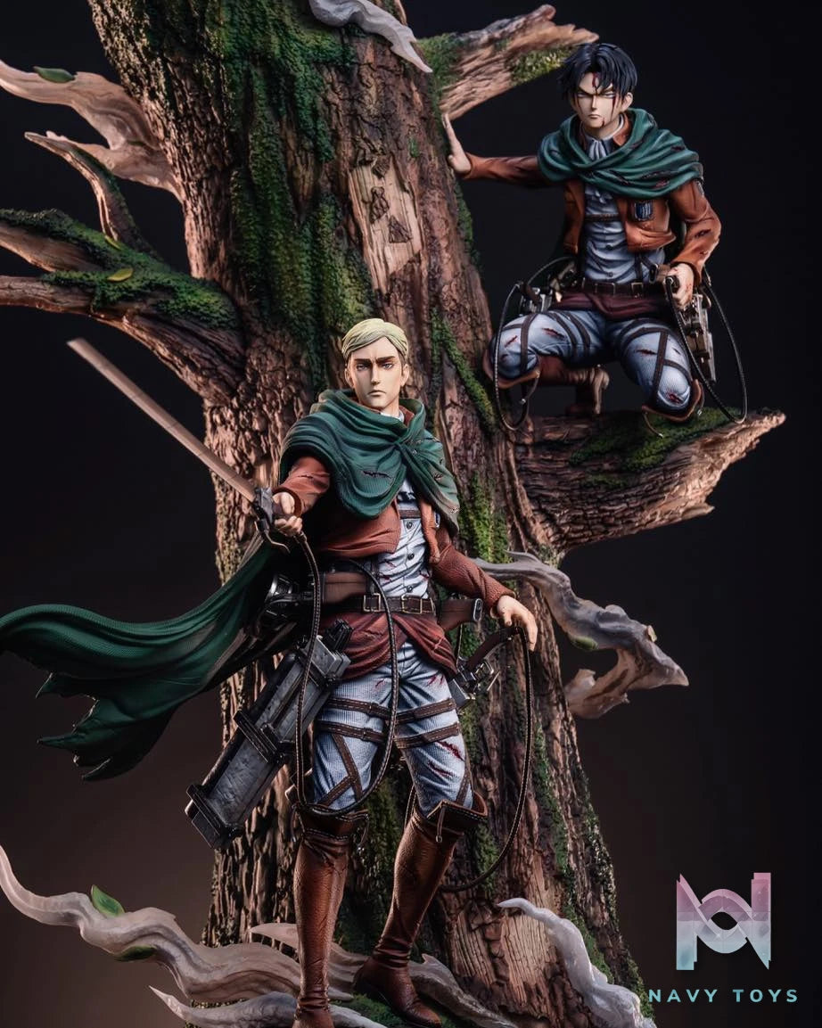 Levi Ackerman & Erwin Smith resin statue Hertz studio anime figure