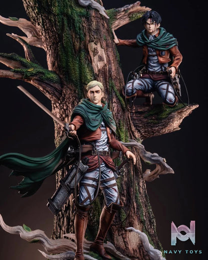 Levi Ackerman & Erwin Smith resin statue Hertz studio anime figure