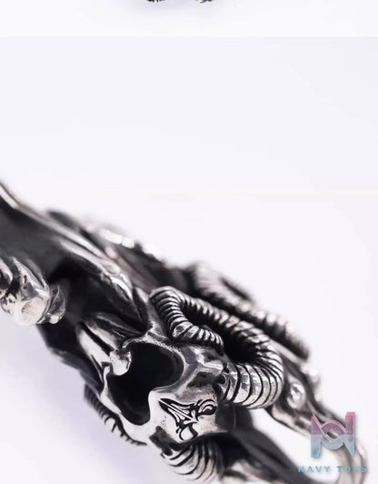 Raven Studio (silver jewelry) – Evil Goat Head Pendant Necklace Original