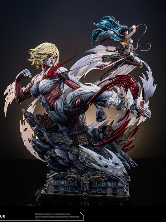 Mikasa vs Female Titan - Attack on Titan - Hertz Studio resin statue Hertz studio anime figure