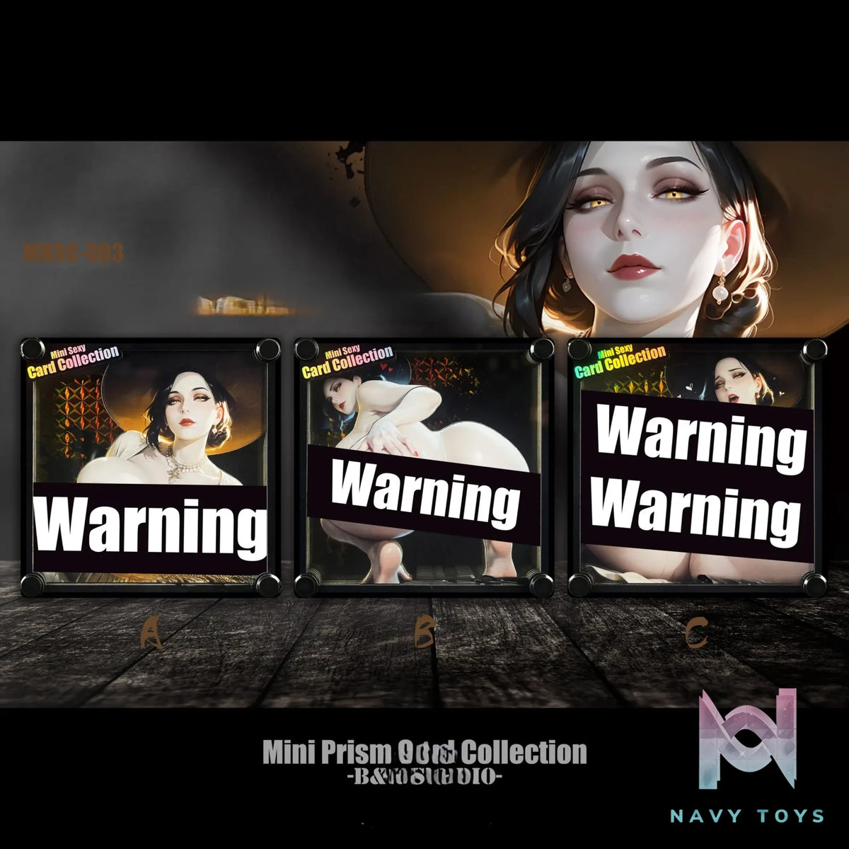 B&W Studio – Mini Prism Card Alcina Dimitrescu MNSC-003A MNSC-003B MNSC-003C Resident Evil