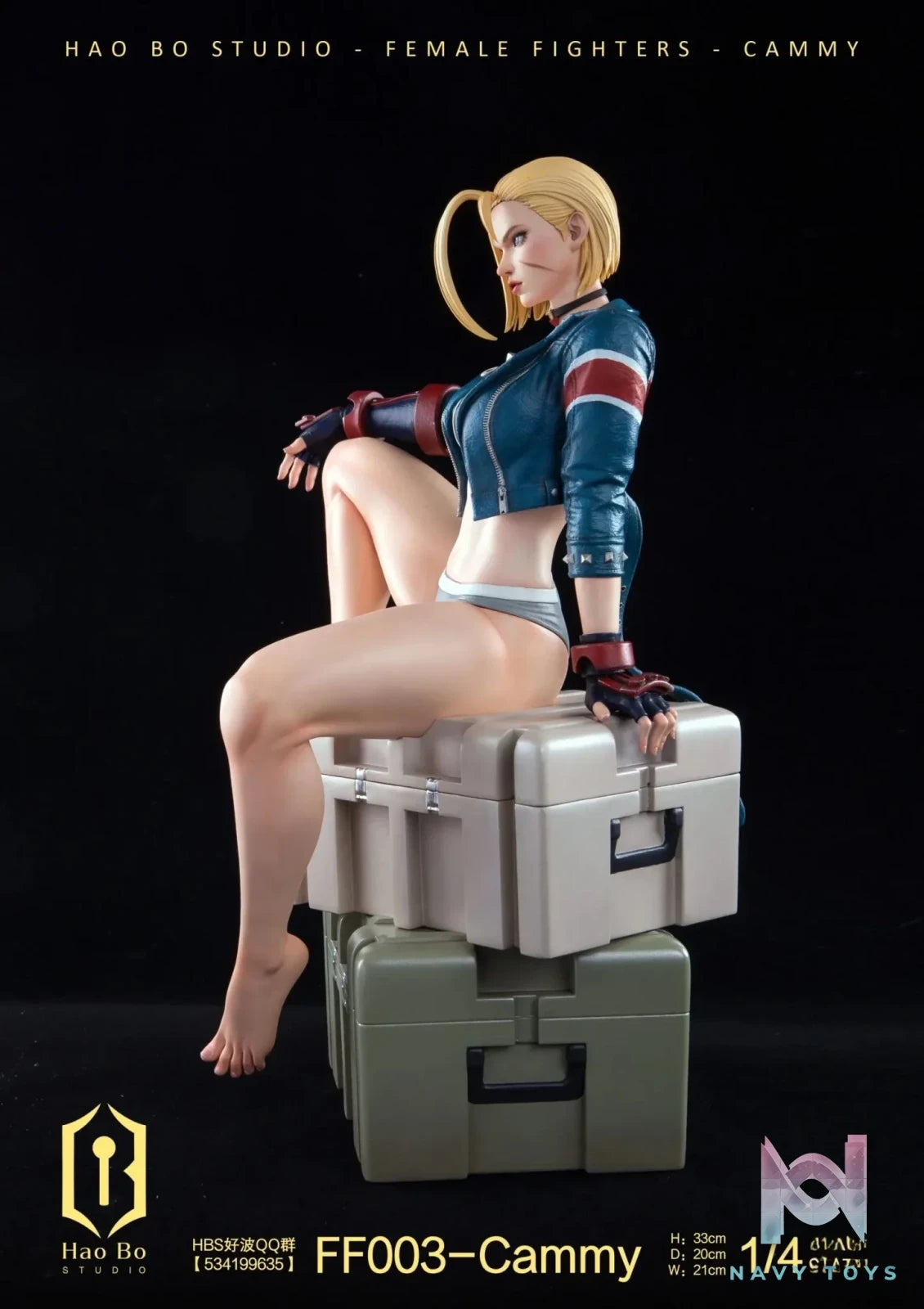 HAO BO Studio - 1/4 Statue Female Fighter Series FF003 Cammy resin statue Navy Toys anime figure