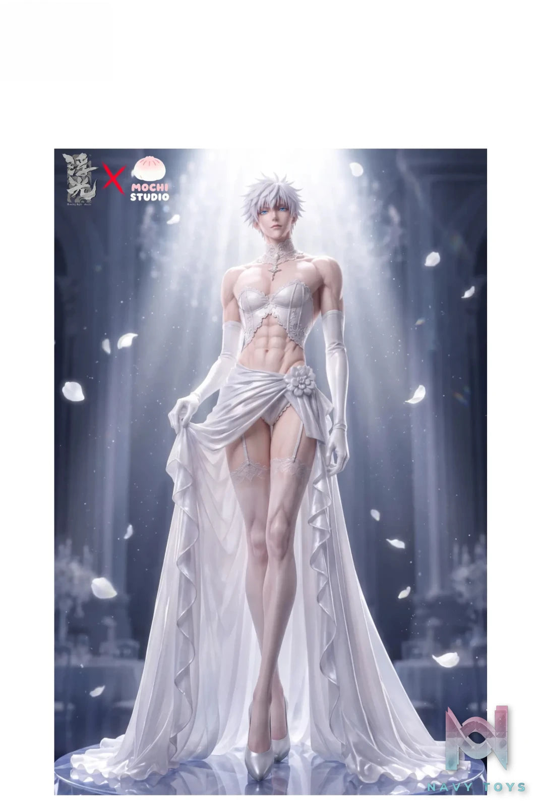 MOCHI Studio X Floating Light Studio – Handsome Men Wedding Gown Cos Series 001 Satoru Gojo Jujutsu Kaisen
