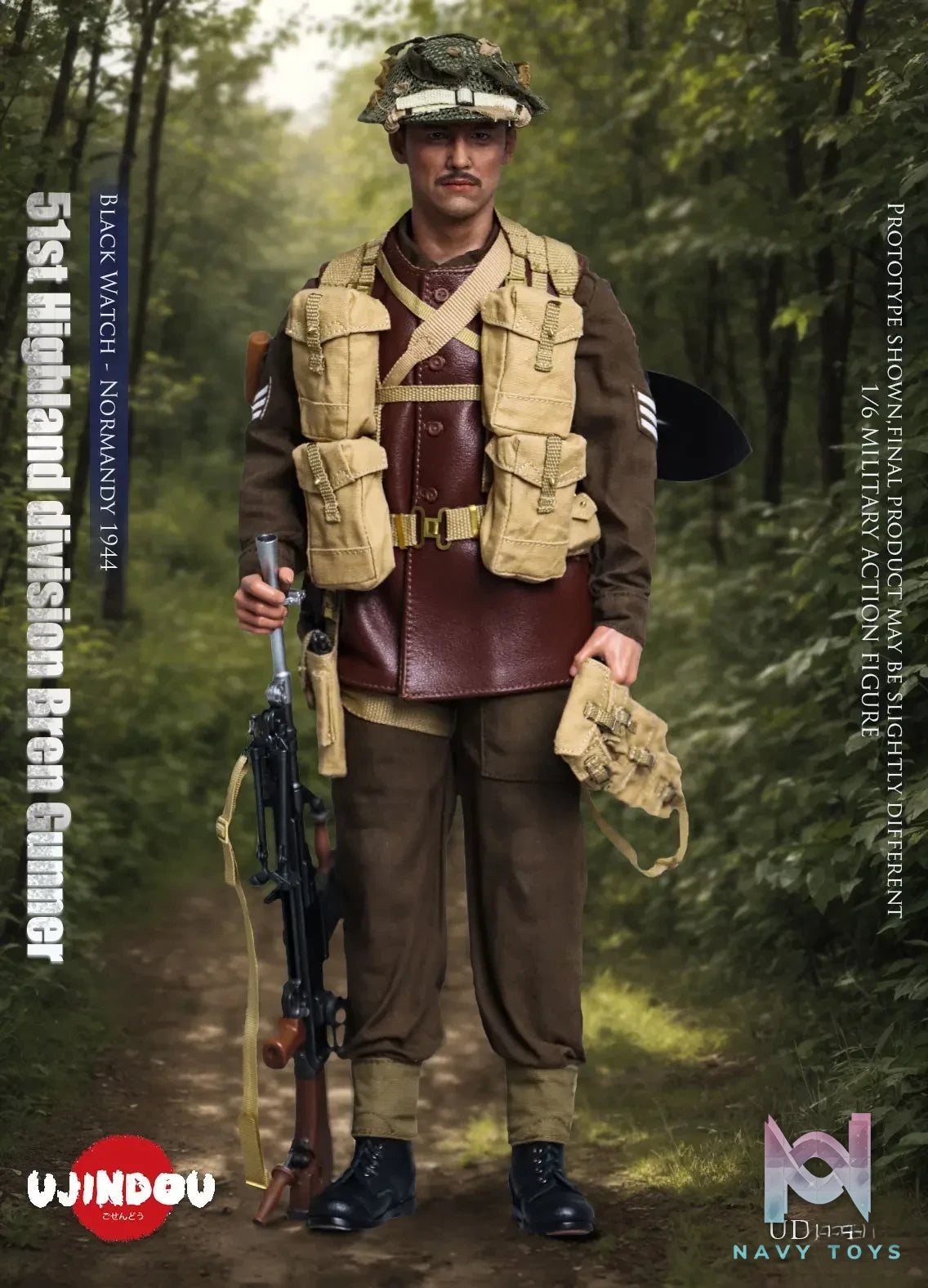 UJINDOU – Original 51st Highland division Bren Gunner Black Watch – Normandy 1944 (Licensed)