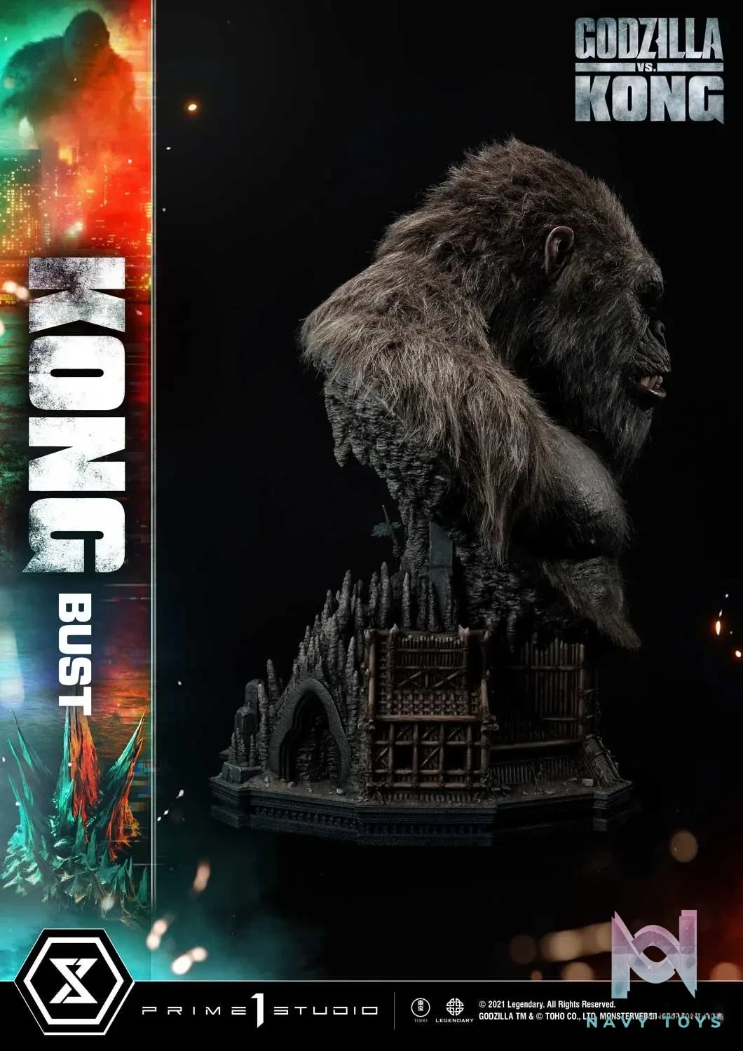 Prime 1 Studio – Life Size Bust Godzilla vs Kong Kong LSGVK-02 (Licensed)