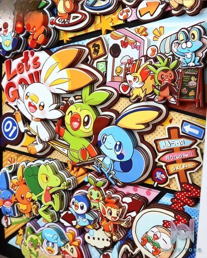KALA HOME Studio – Pokémon Multiple Characters #15 3D Decorative Painting Pokémon