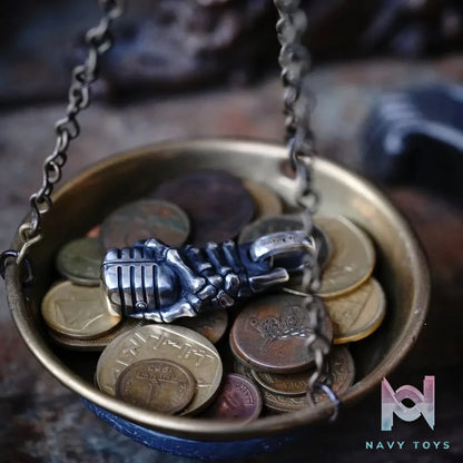 Raven Studio (silver jewelry) – Vintage Skull Microphone Pendant Original