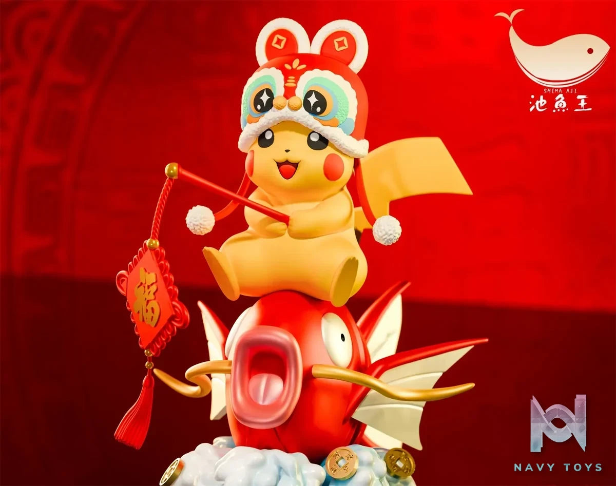 Shima Aji Studio - Pokémon Magikarp Lucky Pikachu resin statue Navy Toys anime figure