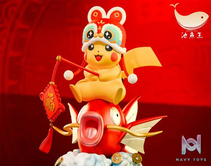 Shima Aji Studio - Pokémon Magikarp Lucky Pikachu resin statue Navy Toys anime figure