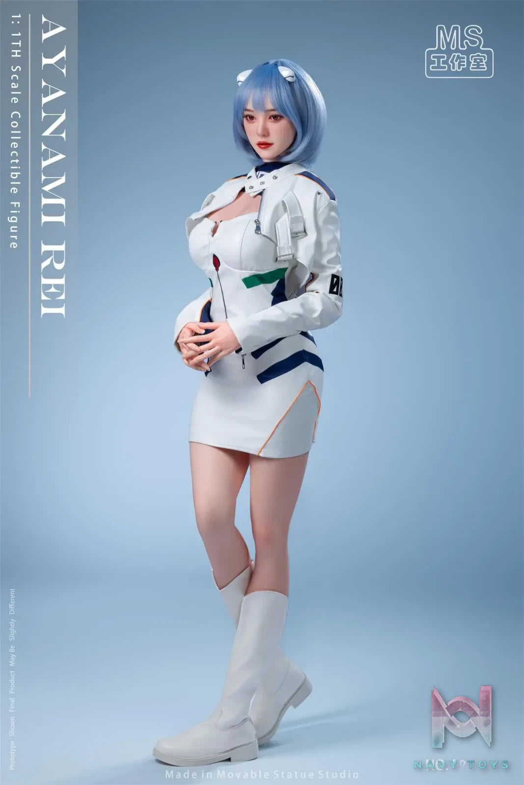 Movable Statue Studio – Neon Genesis Evangelion Realistic Anime 01 Rei Ayanami Fan Version MS-002A 1:1 Scale Life Size Figure