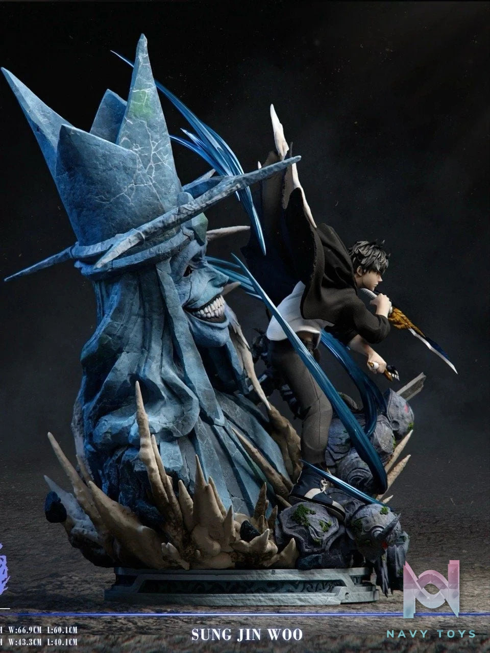 Sung Jinwoo vs Statue of God - Solo Leveling - Mask Studio resin statue mask studio anime figure