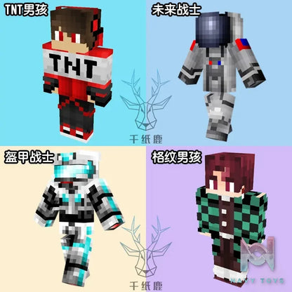 Qian Zhi Lu Studio – Steve Creeper Solid 303 Articulated 3D Paper Model DIY Minecraft