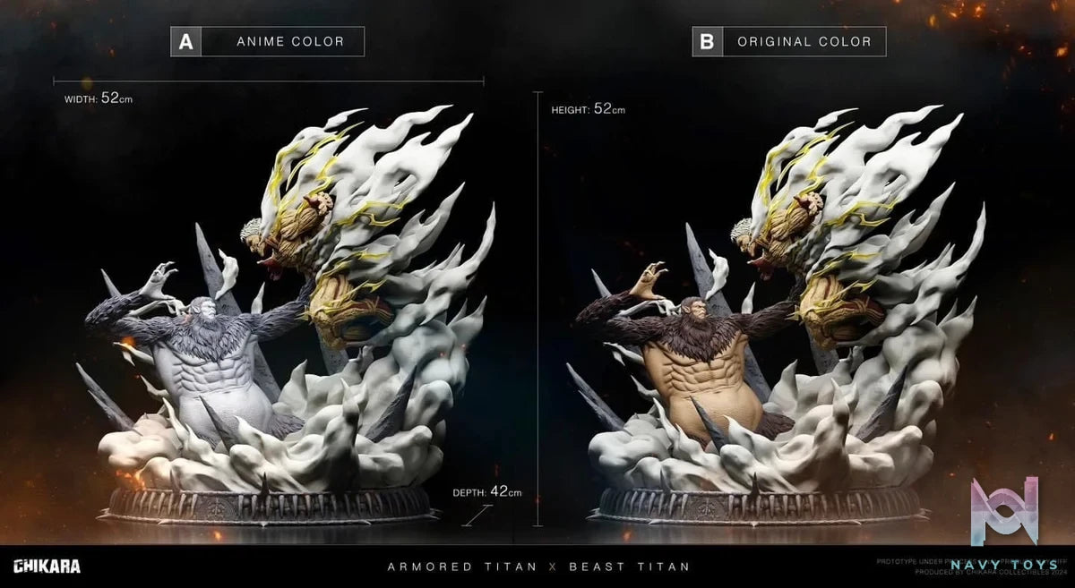 Armored Titan VS Beast Titan - Attack On Titan - Chikara Studio resin statue Chikara Studio anime figure