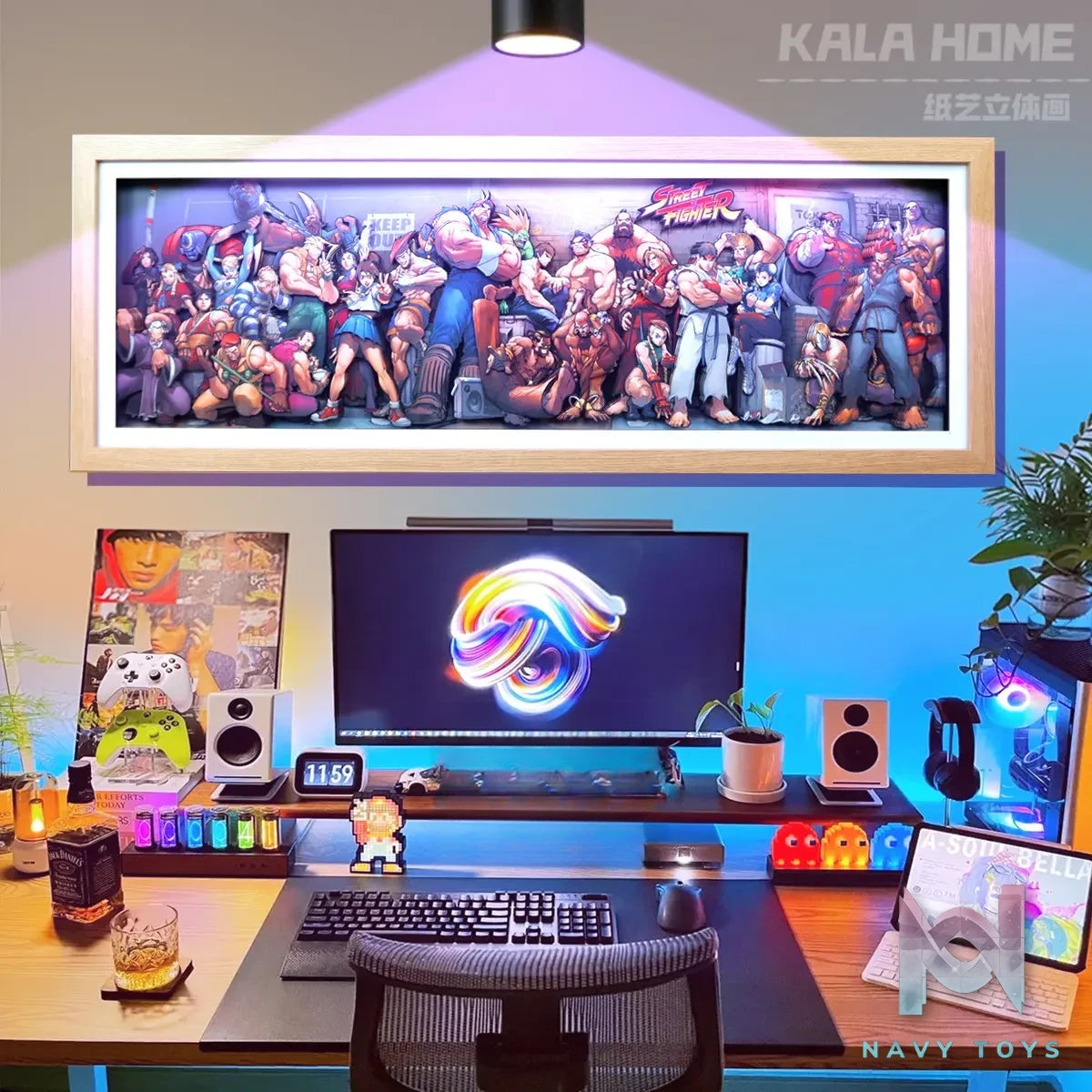 KALA HOME Studio – Street Fighter Multiple Characters #01 3D Decorative Painting Street Fighter
