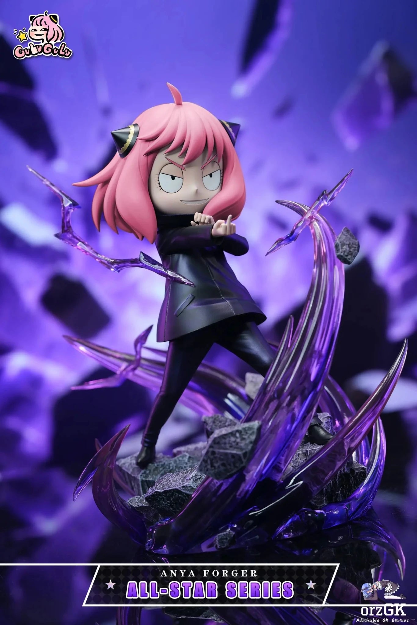 GuluGulu Studio - Spy x Family Anya cos Satoru Gojo resin statue Navy Toys anime figure
