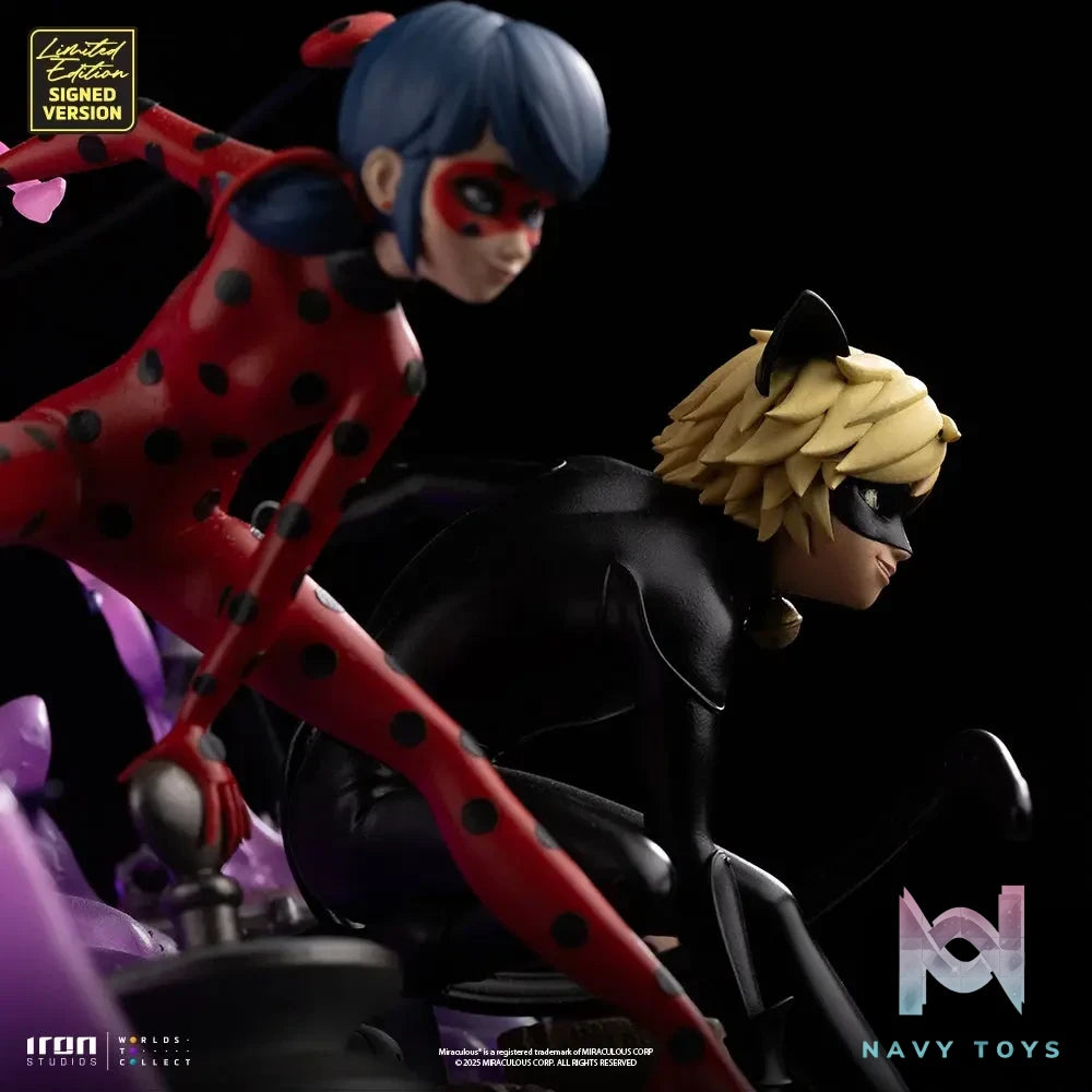 Iron Studio – Lady Bug and Cat Noir Miraculous 10th Anniversary Signed Edition – Deluxe Art Scale 1/10 Statue (Licensed)