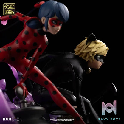 Iron Studio – Lady Bug and Cat Noir Miraculous 10th Anniversary Signed Edition – Deluxe Art Scale 1/10 Statue (Licensed)
