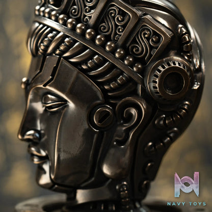 Raven Studio (silver jewelry) – Original “Mechanical Ascension” Bronze Buddha Head Incense Burner Ornament Original