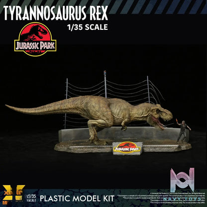 X-PLUS PLEX Studio – Jurassic Park Tyrannosaurus Rex 1/35 Scale Plastic Model Kit 411-200589CP (Licensed)